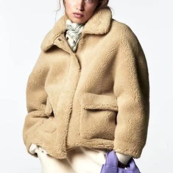 Zara Teddy Jacket Size S - Picture 8 of 8